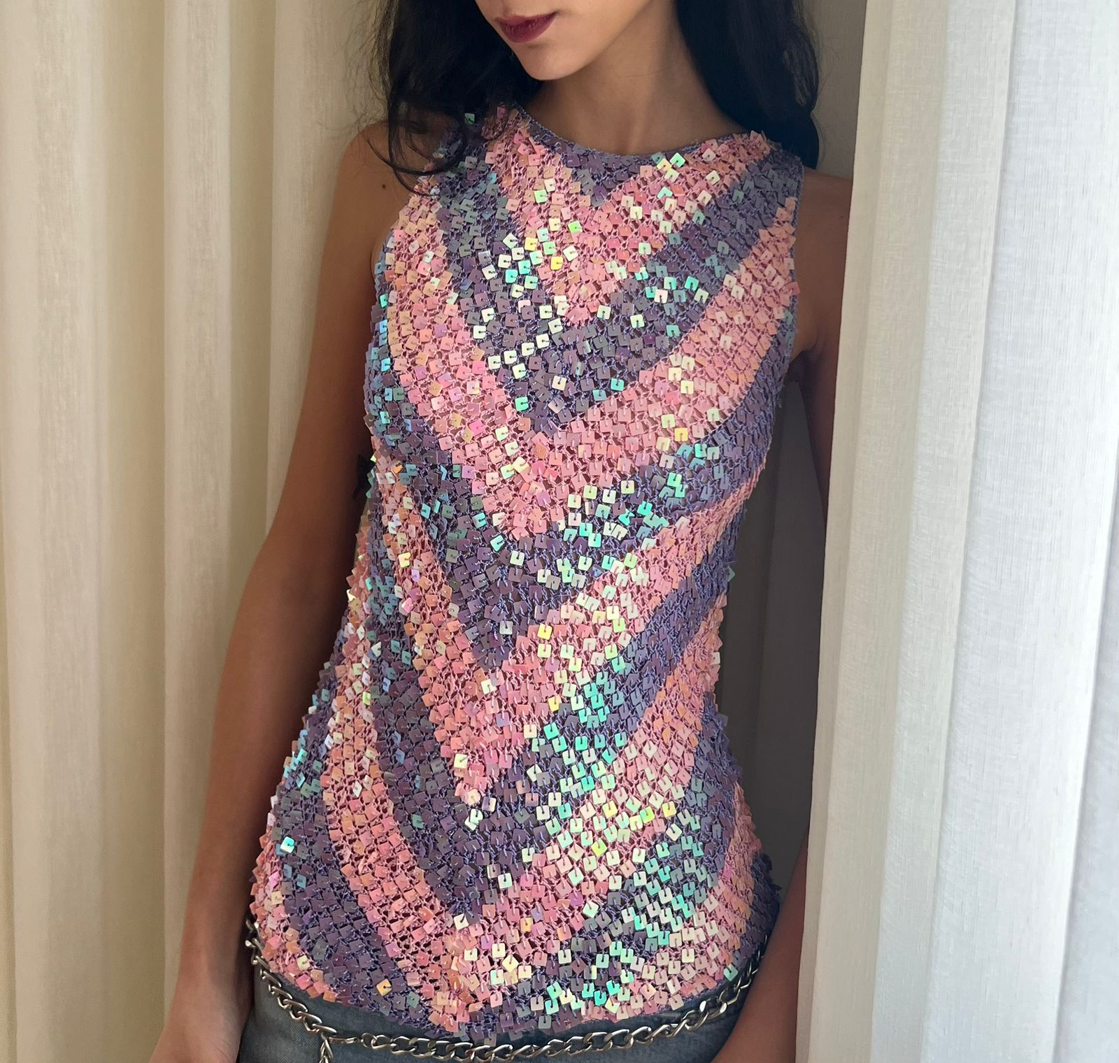 Y2K sequin knit
