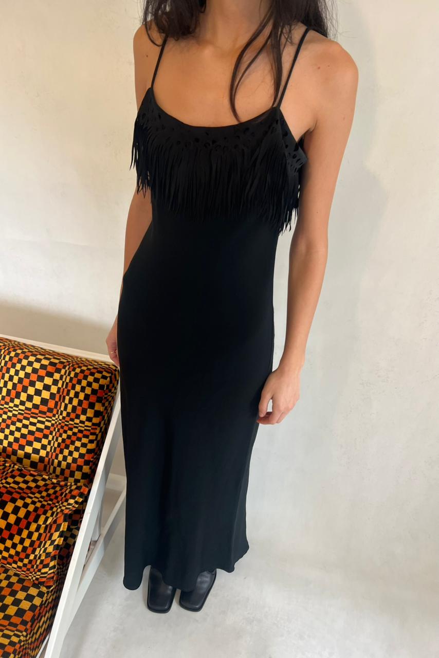 Y2K BEN de LISI London fringed maxi dress