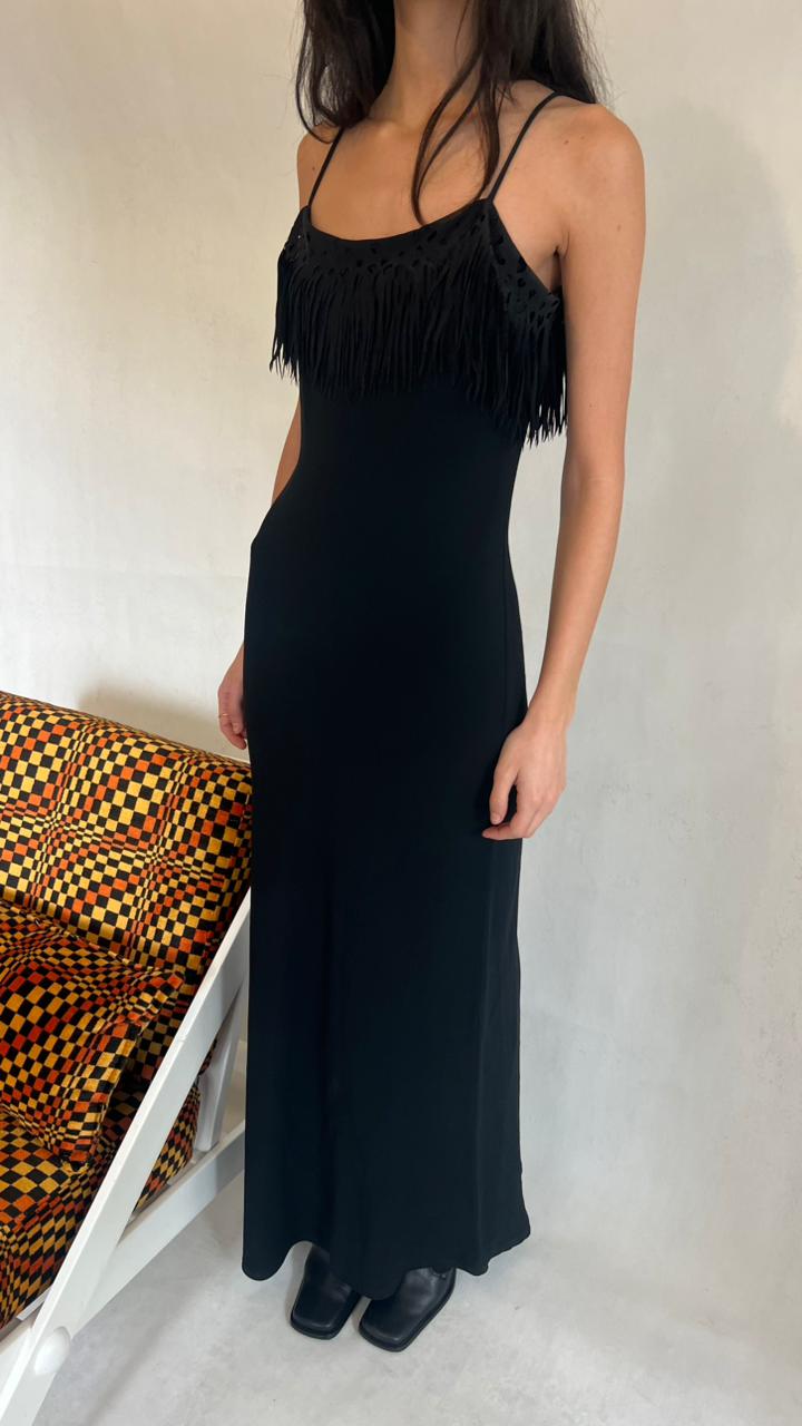 Y2K BEN de LISI London fringed maxi dress