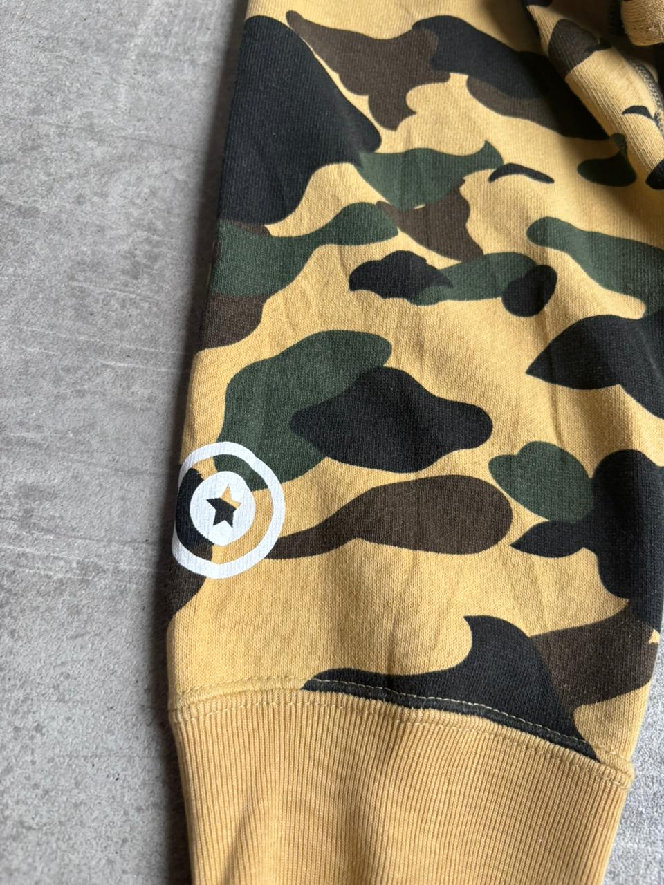 BAPE 1st camo yellow shark full zip hoodie A Bathing Ape Size