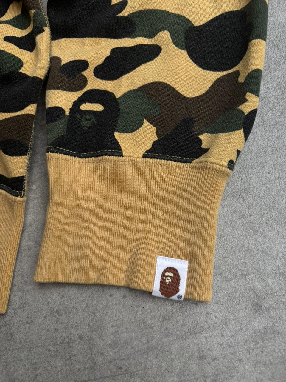 BAPE 1st camo yellow shark full zip hoodie A Bathing Ape Size