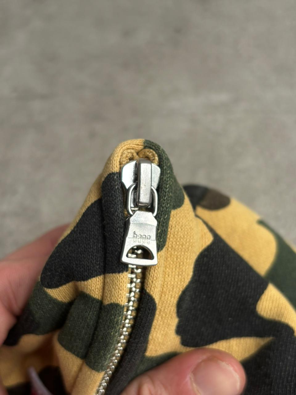 BAPE 1st camo yellow shark full zip hoodie A Bathing Ape Size