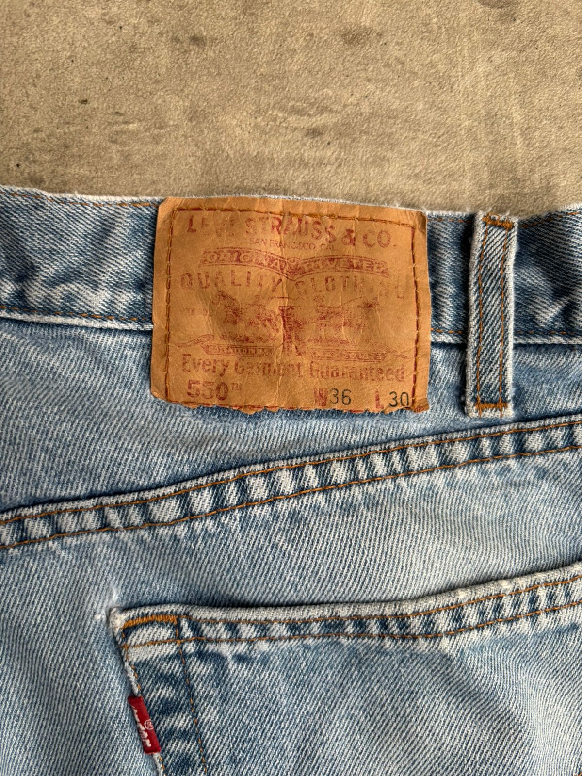 Levis 550’ denim Jeans.