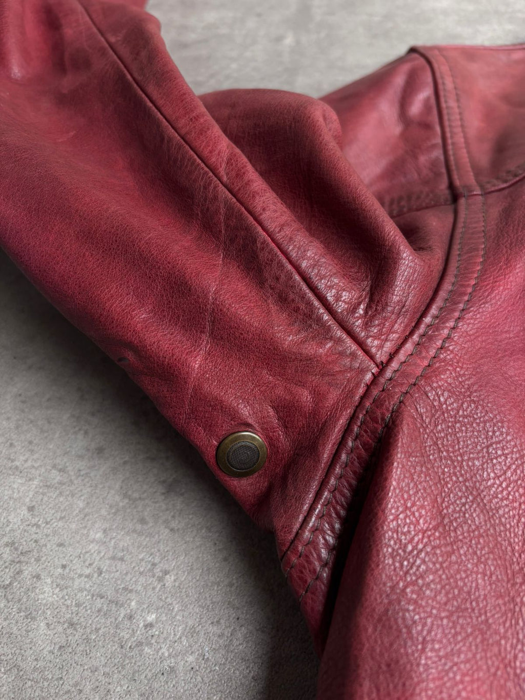 Belstaff trailmaster panther 1966 leather dark red jacket double zipup.