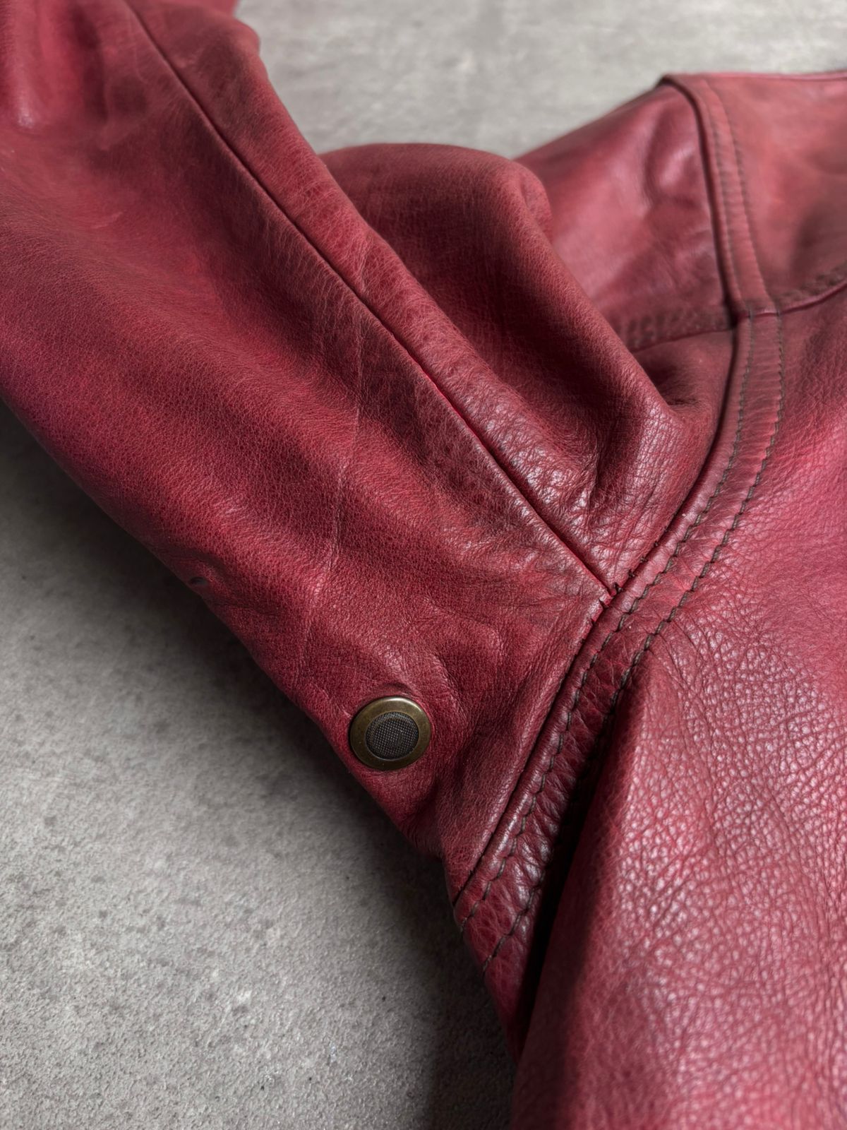 Belstaff trailmaster panther 1966 leather dark red jacket double zipup.