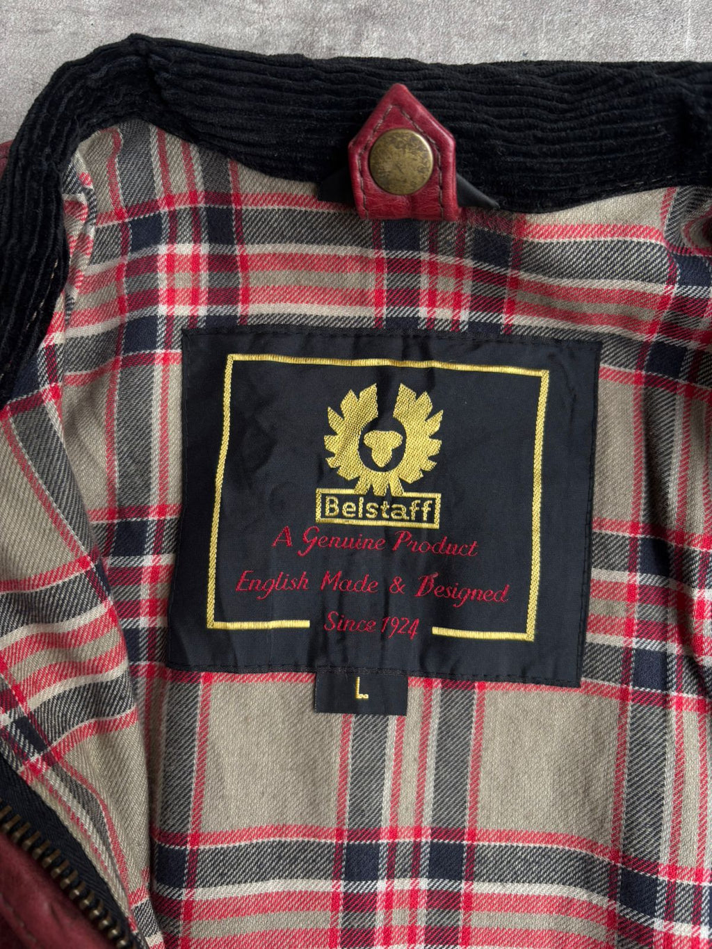 Belstaff trailmaster panther 1966 leather dark red jacket double zipup.