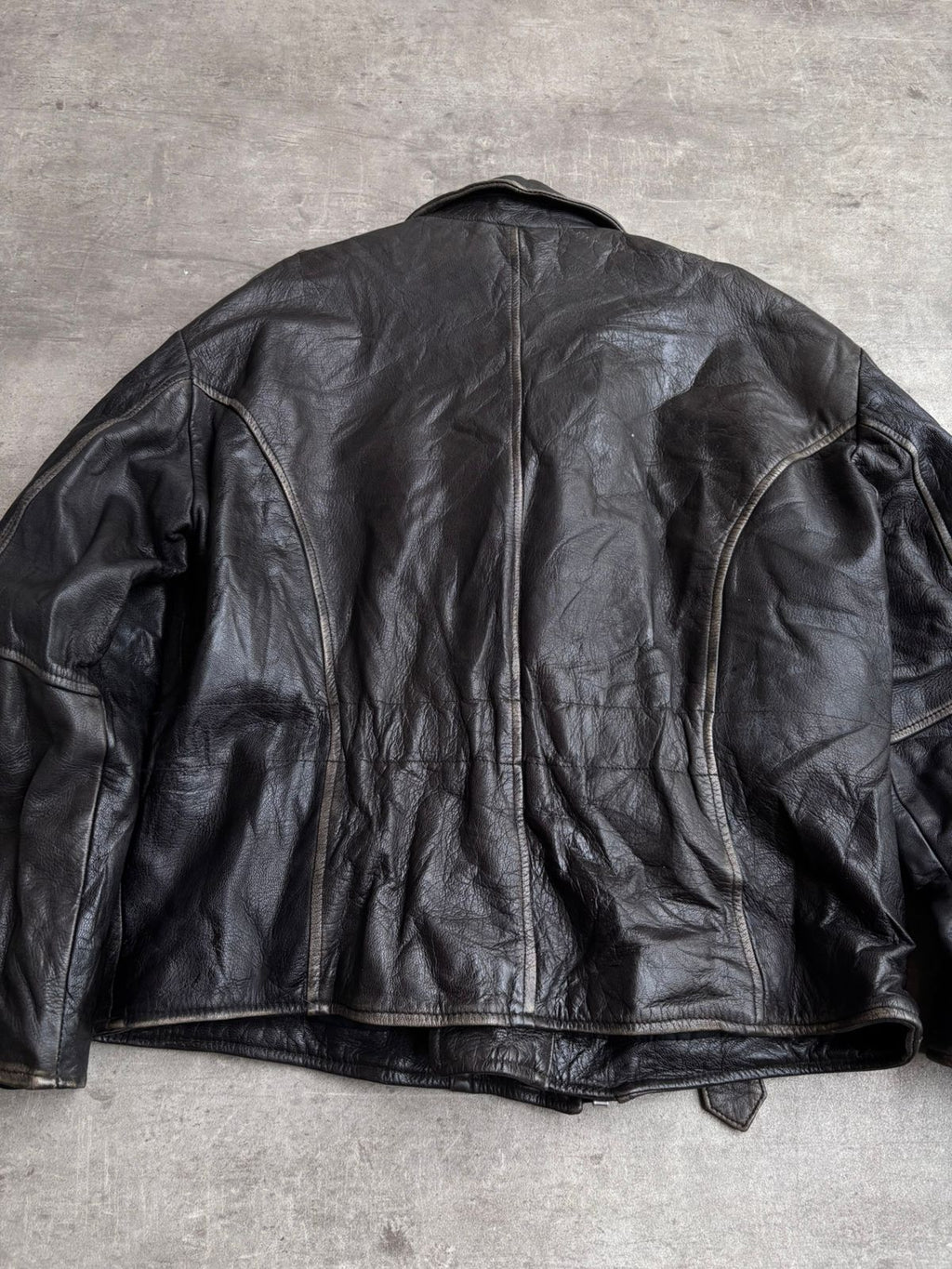 Biker heavy leather Jacket.