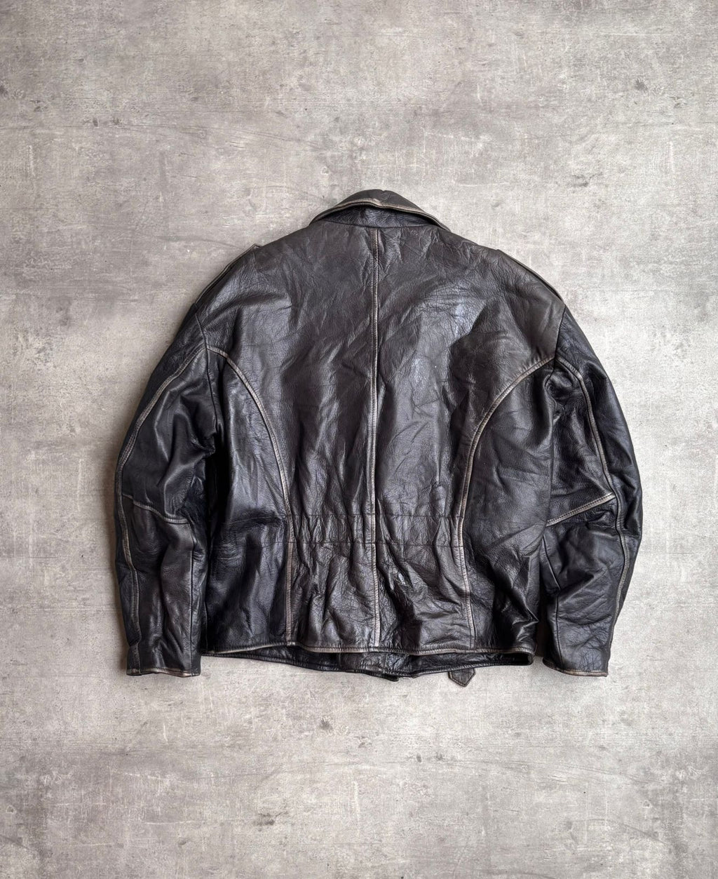 Biker heavy leather Jacket.