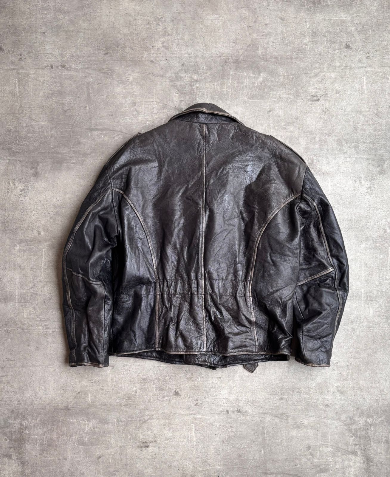 Biker heavy leather Jacket.