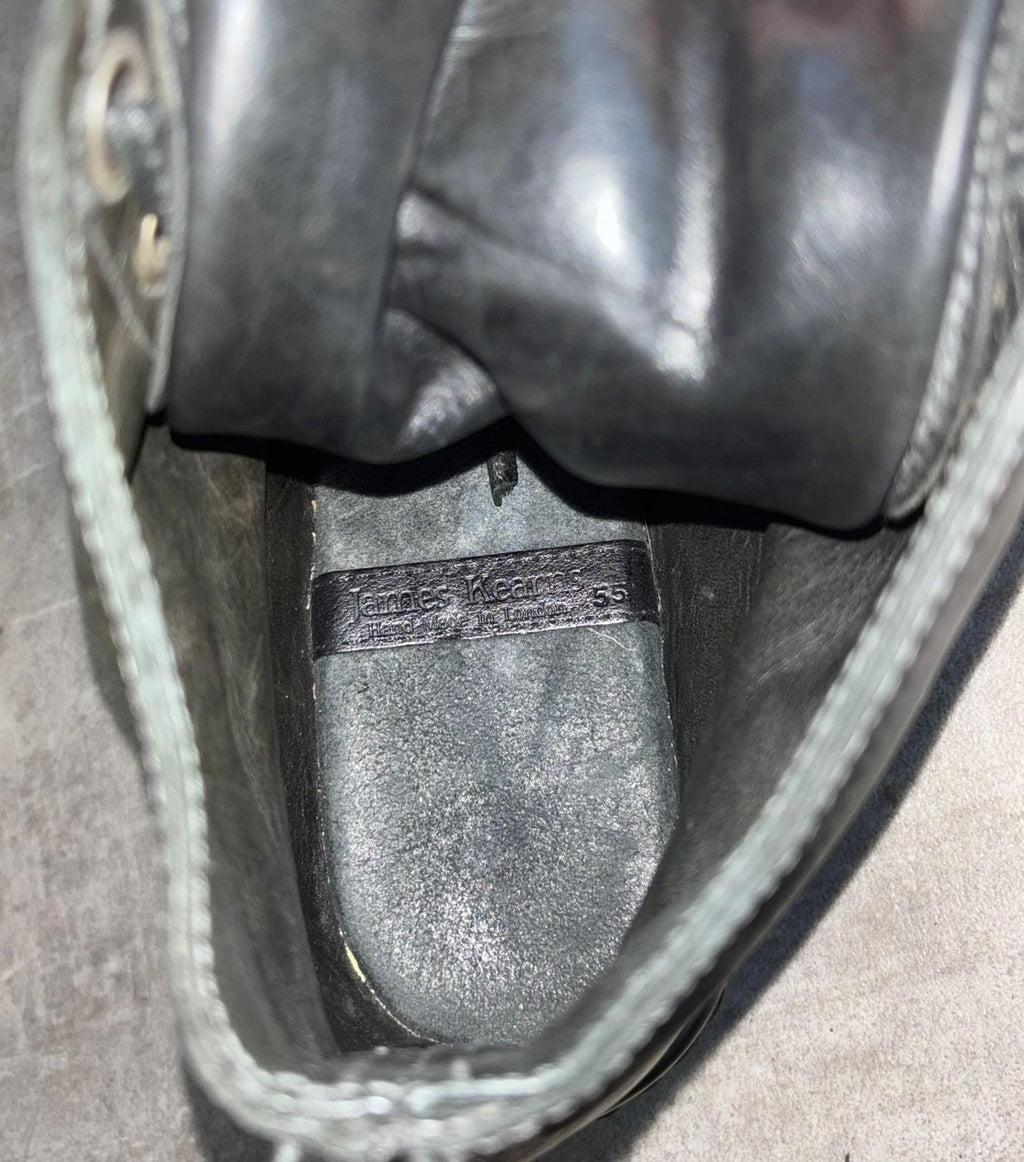 James kearns london Black horse leathers 8 holes sneaker Boots