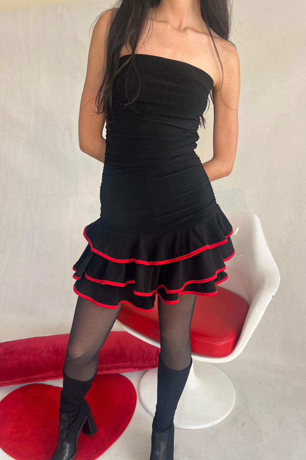 Miel Paris Y2K ruffle dress