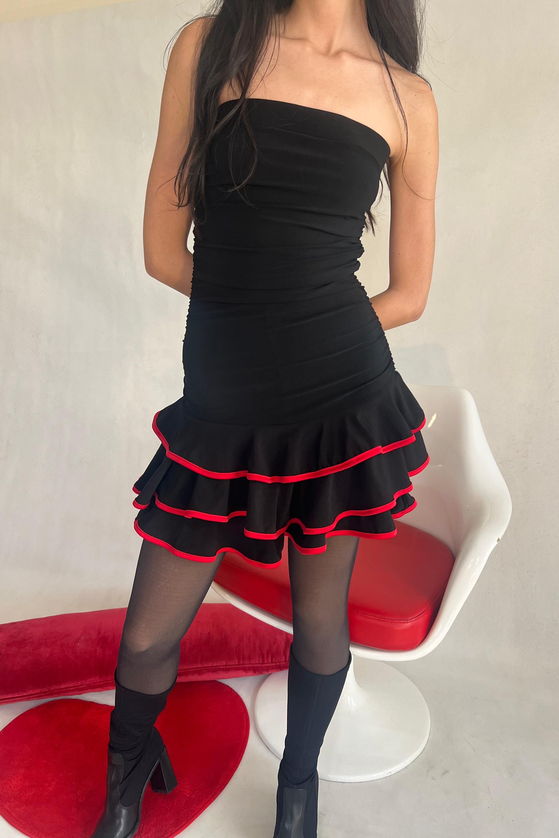 Miel Paris Y2K ruffle dress