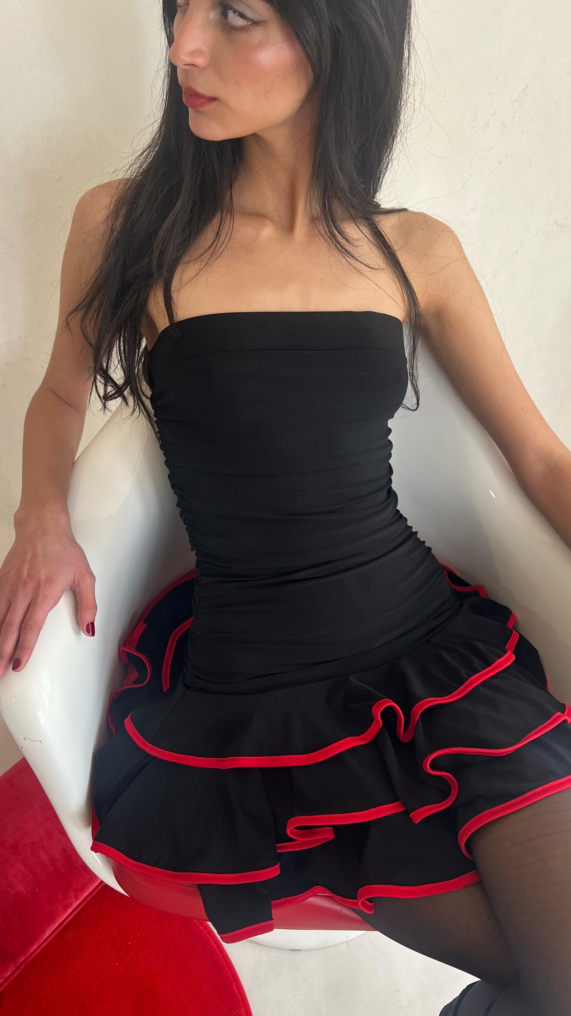 Miel Paris Y2K ruffle dress