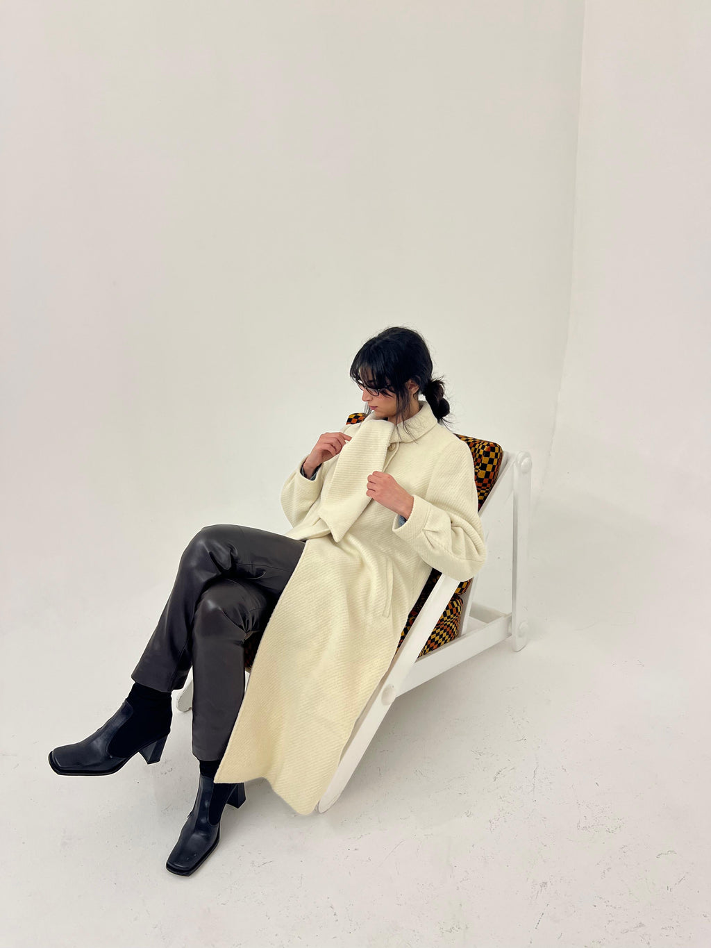 Vintage wool scarf coat