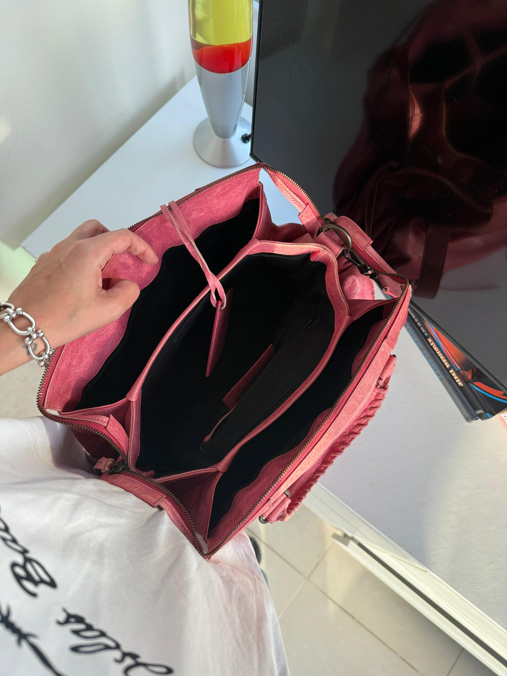 Pink Balenciaga City Bag