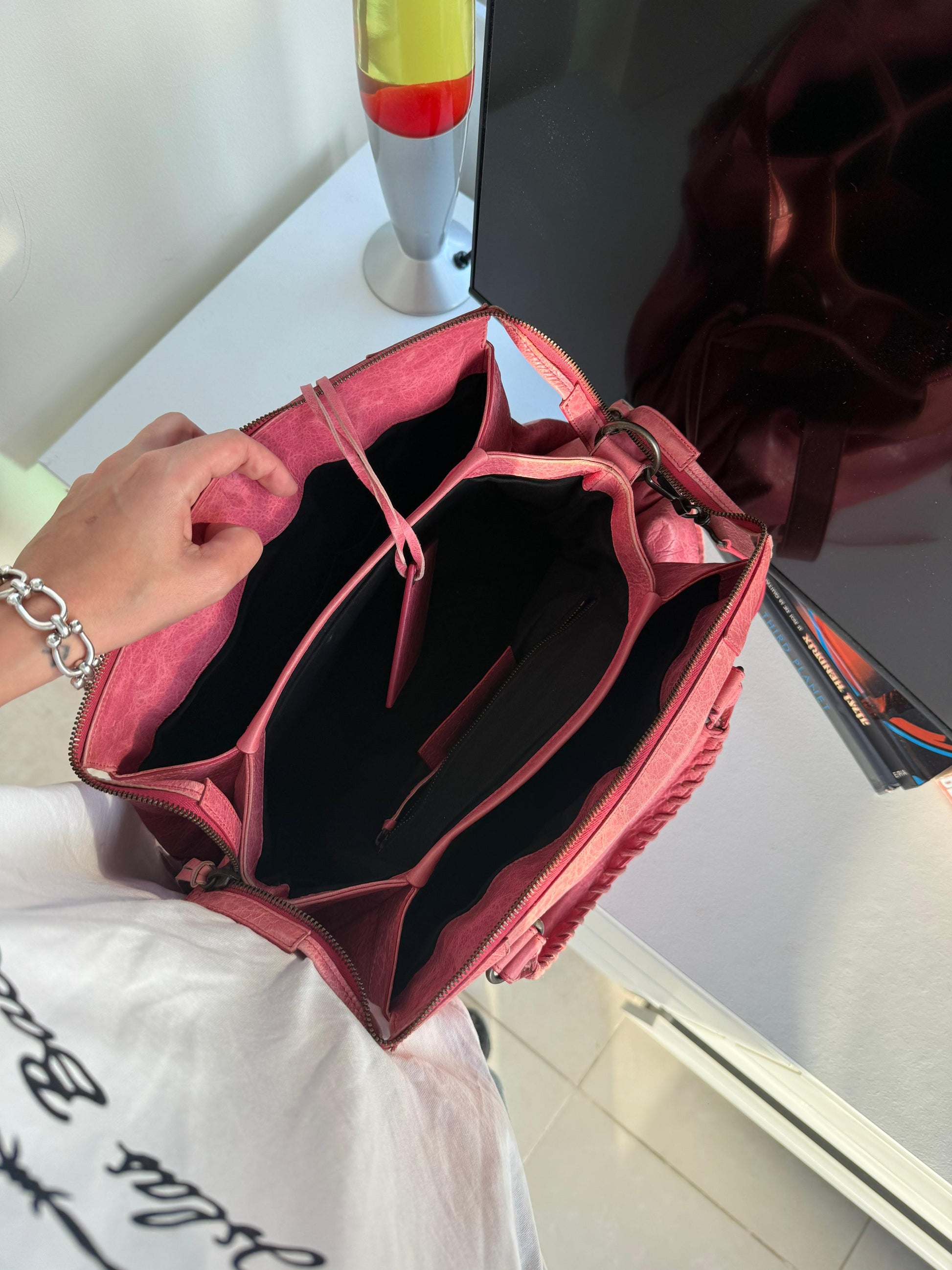 Pink Balenciaga City Bag