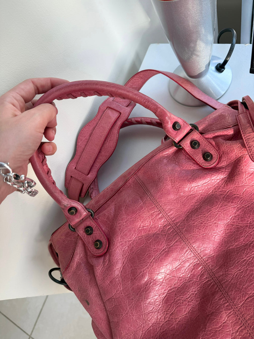 Pink Balenciaga City Bag