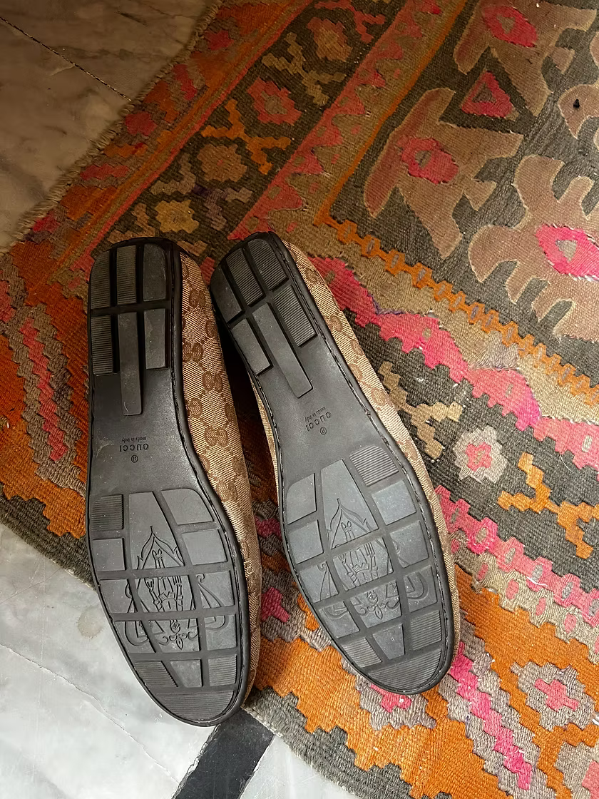 Vintage Gucci Horsebit Monogram Loafers