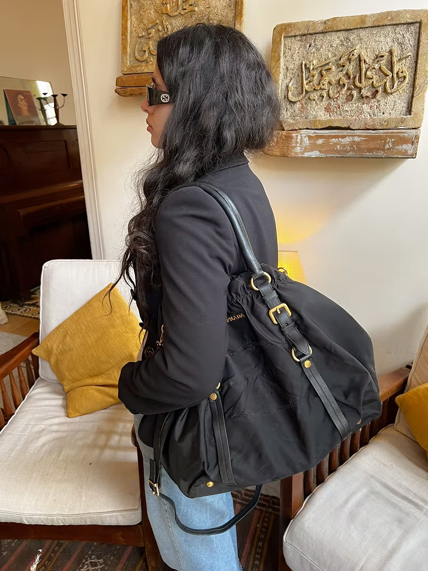 Prada Nylon / Leather Large Bag