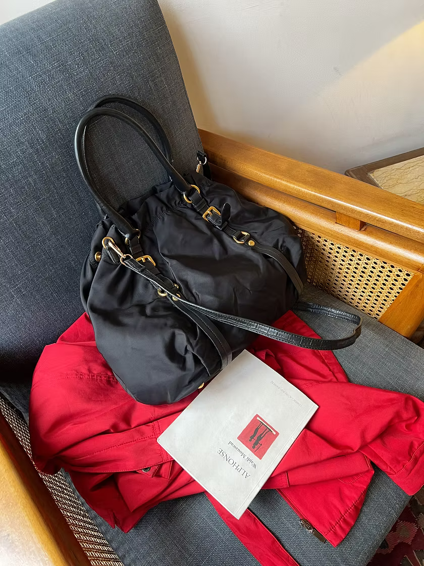 Prada Nylon / Leather Large Bag