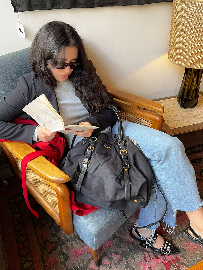 Prada Nylon / Leather Large Bag