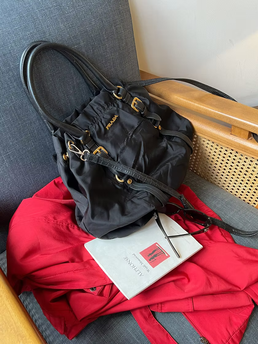Prada Nylon / Leather Large Bag