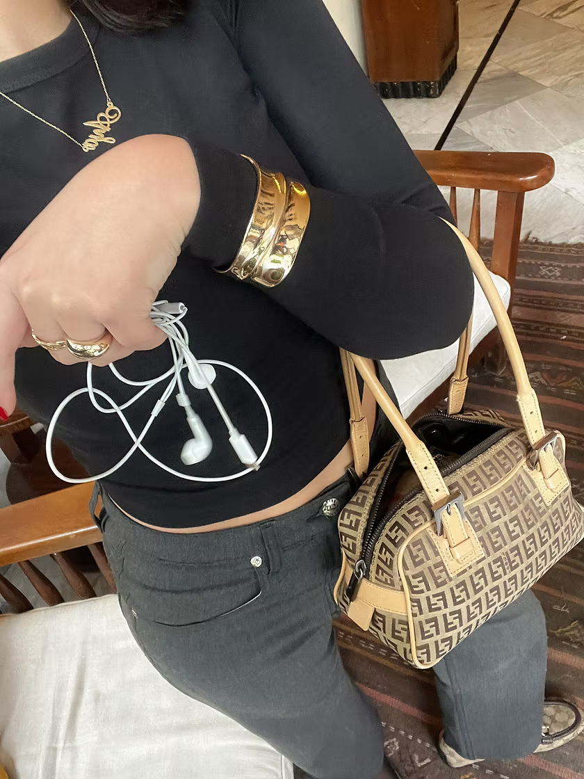 Vintage Fendi Monogram Shoulder Bag