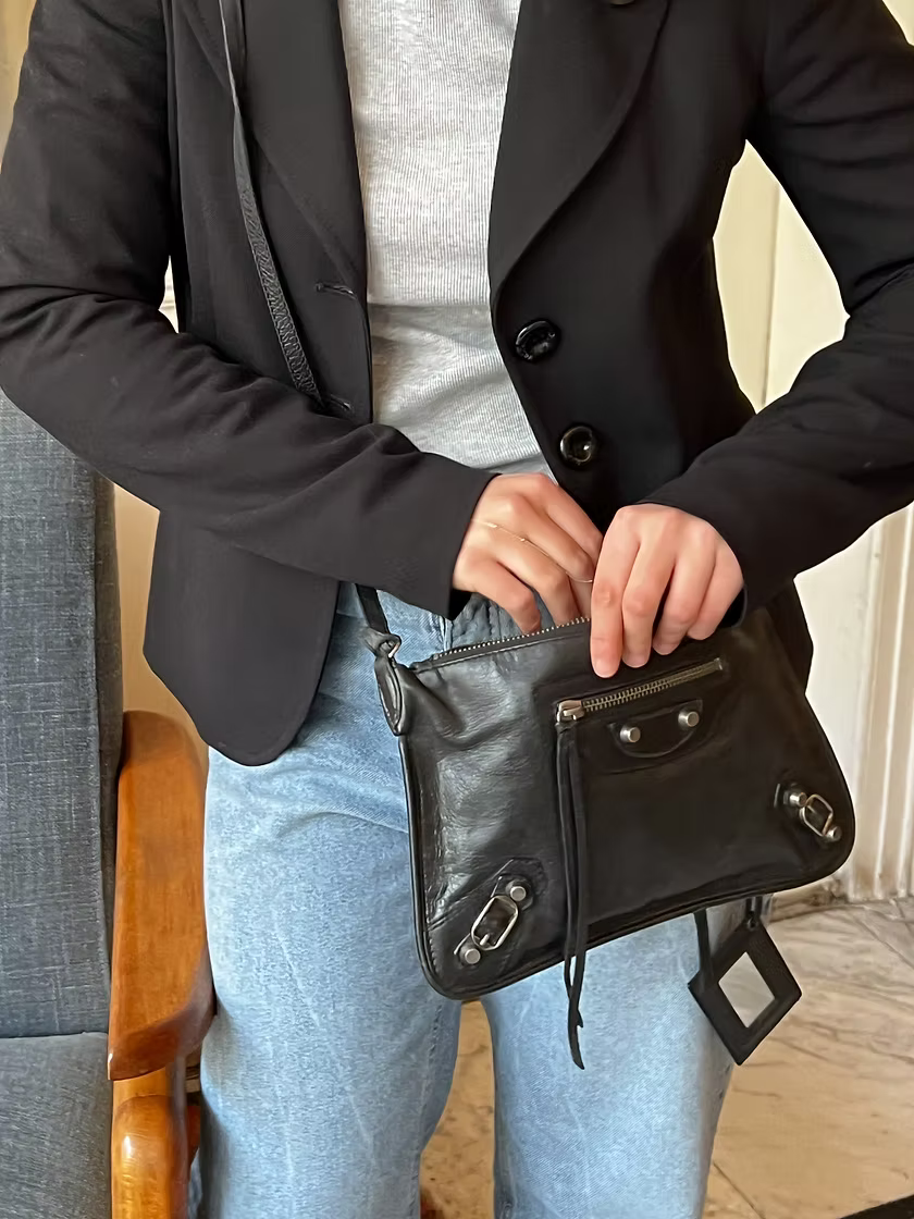 Vintage Balenciaga Classic City Clip Clutch Bag