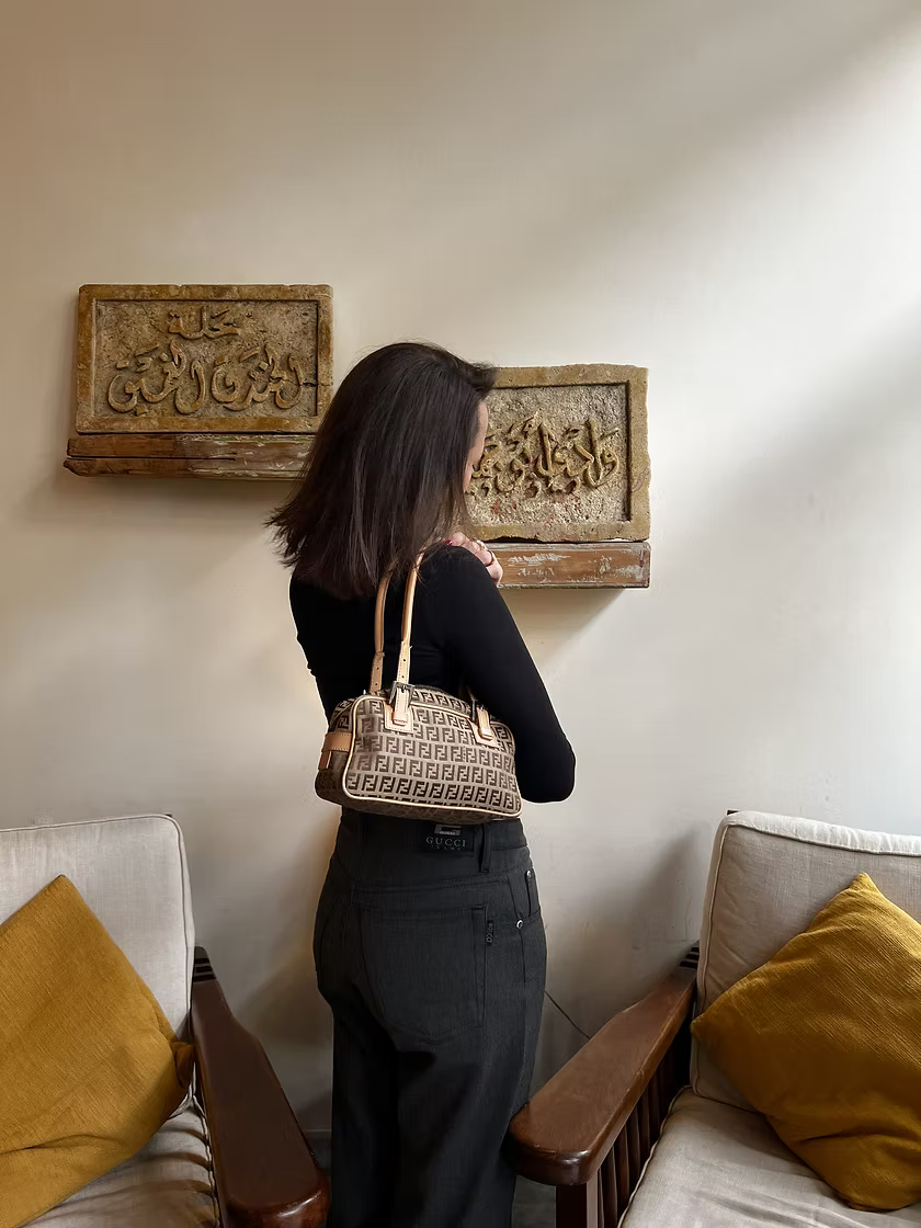 Vintage Fendi Monogram Shoulder Bag