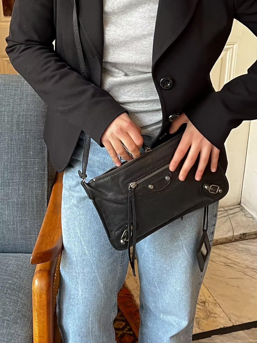 Vintage Balenciaga Classic City Clip Clutch Bag