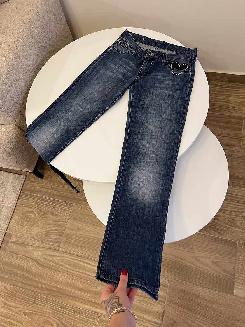 Vintage Roberto Cavalli Y2K heart jeans