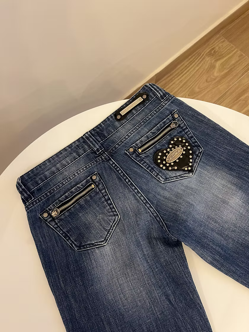 Vintage Roberto Cavalli Y2K heart jeans