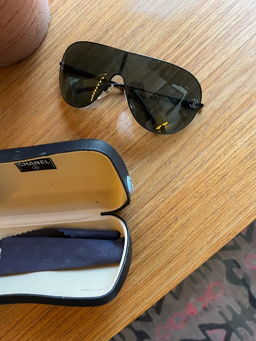 Vintage Chanel Y2K Rhinestone Sunglasses