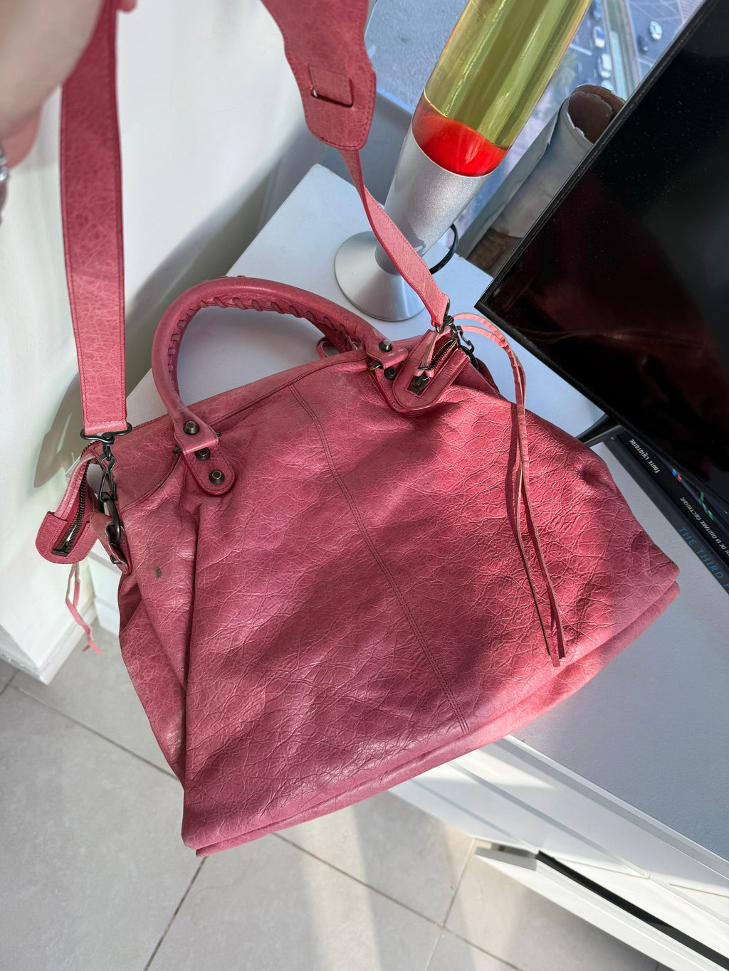 Pink Balenciaga City Bag