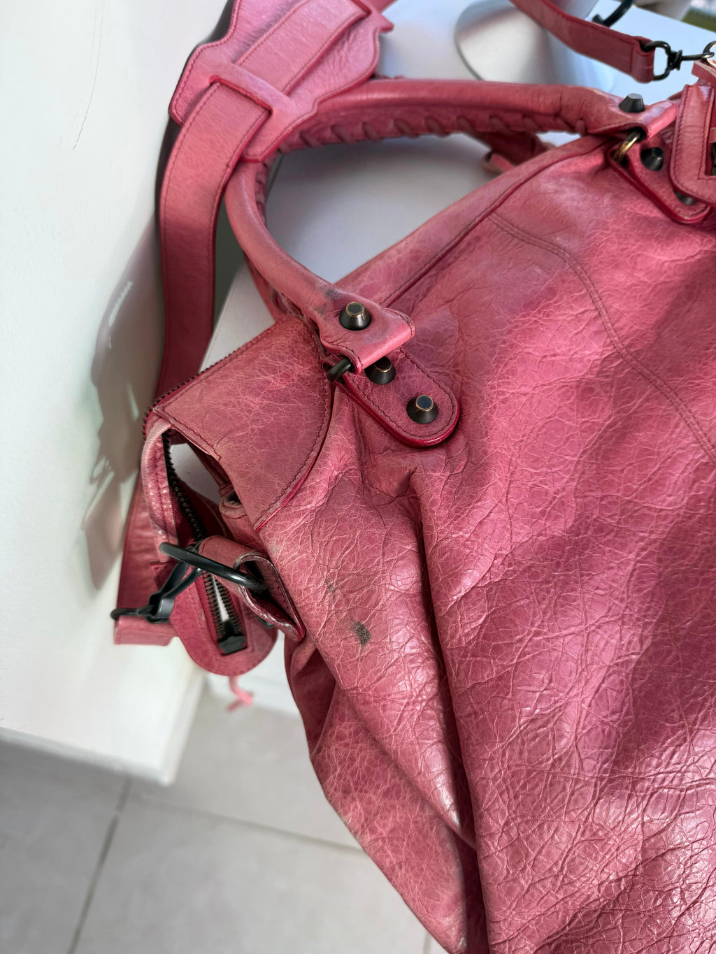 Pink Balenciaga City Bag