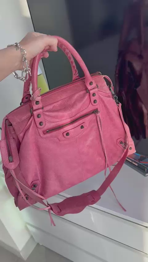 Pink Balenciaga City Bag