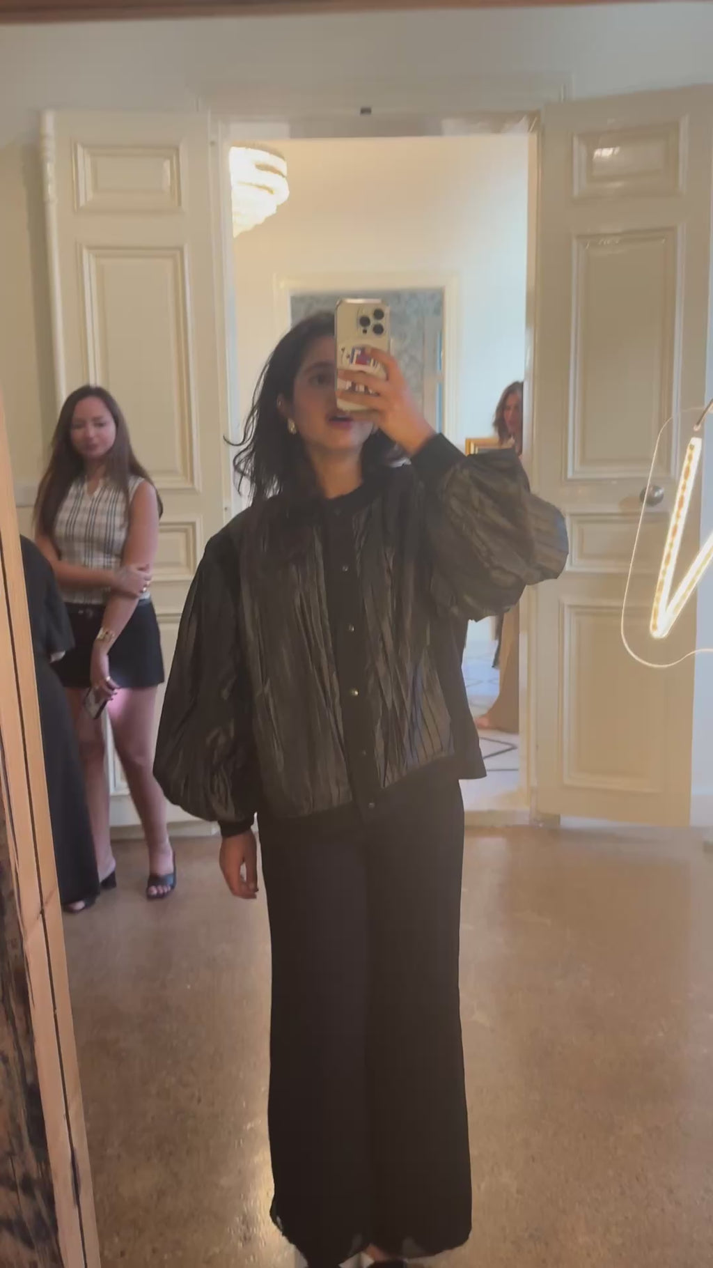 Silk bomber jacket