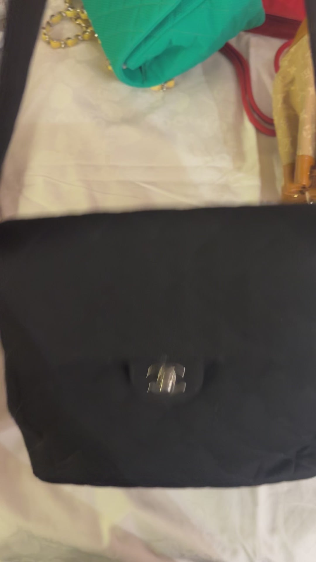 Rare 1996-1997 Chanel CC  double sided flap bag