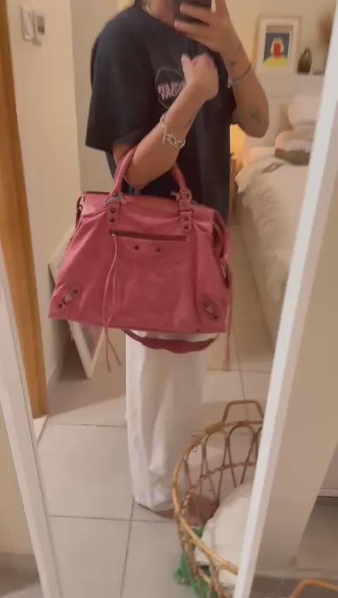Pink Balenciaga City Bag